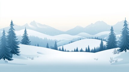 Naklejka premium Elegant Christmas Brochure with Winter Scene and Blank Text Area