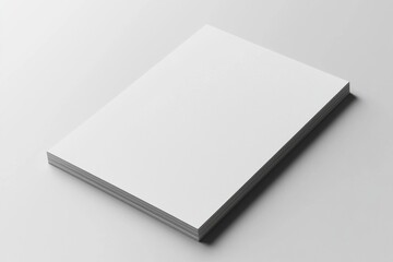 Paper A4 Mockup on White Background created with Generative AI