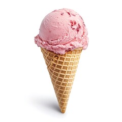 An ice cream cone isolated on white background  
