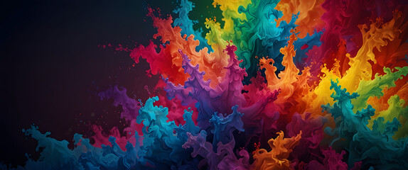 Fototapeta premium abstract colorful background with paint