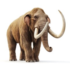 Obraz premium A mammoth isolated on white background 