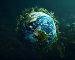 Fototapeta premium Lush Global Wilderness Showcasing the Unspoiled Beauty of Planet Earth