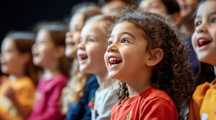 Students perform heartfelt songs and dances while parents and teachers cheer at the assembly