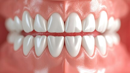 Obraz premium Close-Up of Healthy Human Teeth and Gums