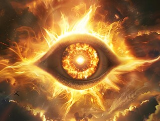 Majestic Solar Eye Watching Over the Cosmic Expanse