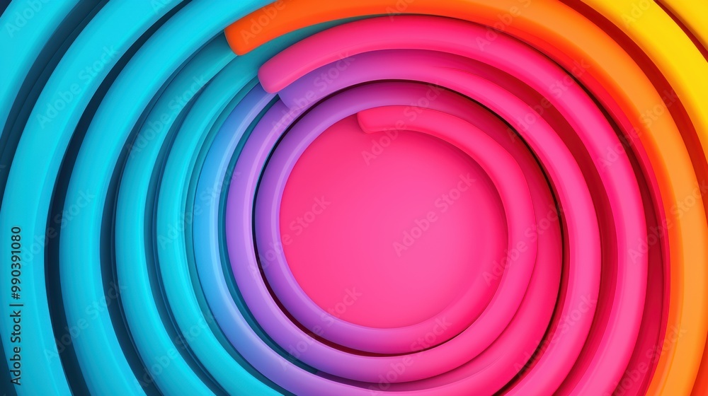 Poster colorful circular pattern background design