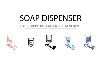 Soap dispenser icon design with white background stock illustration