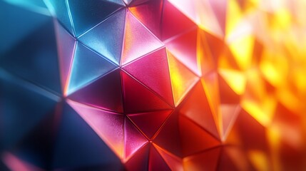 Abstract Triangular Pattern in Vibrant Hues