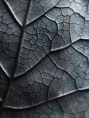 three-dimensional macro image of a 3D sheet on a concrete background. The skeleton of the leaf.