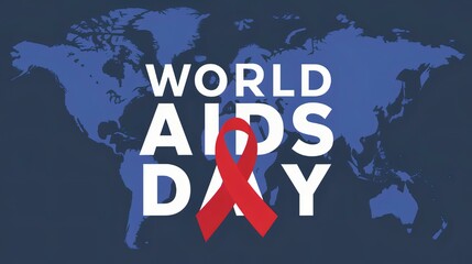 On the screen, we see a map of the world, and under it the inscription: "International AIDS Day". 
