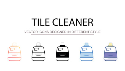 Tile cleaner icon design with white background stock illustration