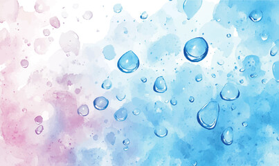 Watercolor Background with Raindrops light watercolor raindrops on a background of muted gray and blue tones, conveying the mood of a cool autumn day