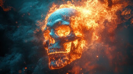 Flaming Skull