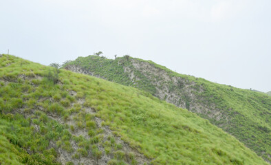 Obraz premium fantastic landscape scene with mountain, Mountain landscape, Rocks hills and brush fill the wilderness land, landscape scenery, beautiful big mountain views in chakwal, Panjab, Pakistan