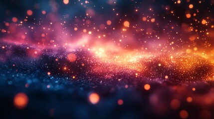 Fototapeta premium Abstract Sparkling Background with Red and Yellow Lights