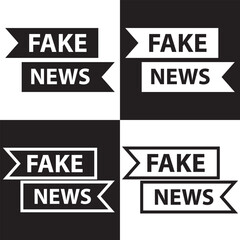 Fototapeta premium Set of Fake News Related Vector Line Icons. Contains such Icons as Wrong Information, Propaganda, Inappropriate Content and more. Isolated on white and black background. Vector illustration EPS 10