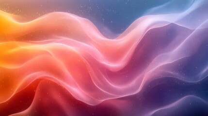 Obraz premium Abstract Wavy Background with Shimmering Particles