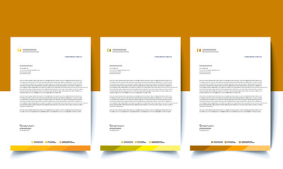 Corporate Letterhead Multicolored Design Template