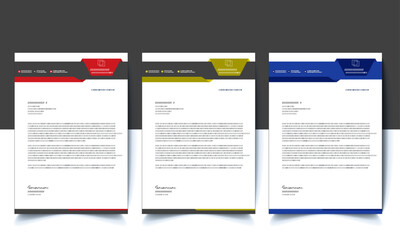 Creative Letterhead Multicolored Design Template