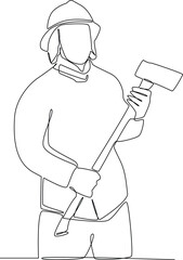 Simple continuous line drawing of rescue activity and attribute. Rescue minimalist concept.