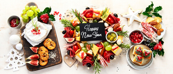 Party food for New Year's and Christmas.