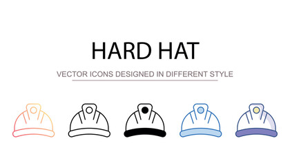 Hard Hat icon design with white background stock illustration