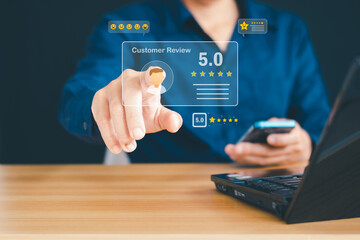 Online customer satisfaction survey based on consumer application experience, customer service rate