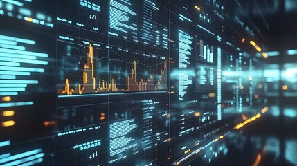 Data Visualization with Digital Interface Background