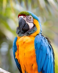 Obraz premium Blue and yellow macaw