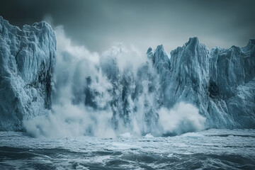 Obraz premium Misty peaks shrouded in clouds, a breathtaking mountain landscape unfolds