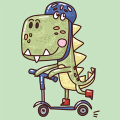 cute vector illustration of dinosaur