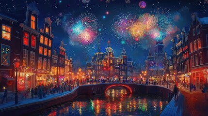 New Year's Eve Celebrations in Major Cities Around the World, Generative AI