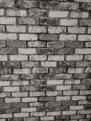 Brick background grey color wall backdrop for mockup vertical