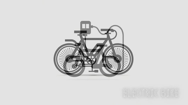ELECTRIC BIKE. VIDEO WITH VECTOR IMAGES OF ELECTRIC BIKES