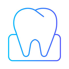 Fototapeta premium tooth gradient icon