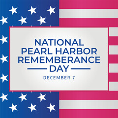 vector graphic of National Pearl Harbor Day of Remembrance ideal for National Pearl Harbor Day of Remembrance celebration.