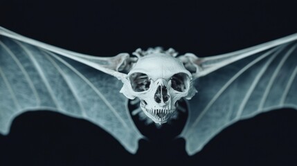 Fototapeta premium Skeleton of a Bat with Detailed Skull Structure