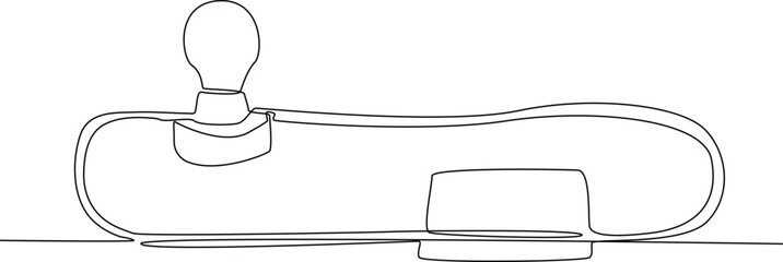 Simple continuous line drawing of physical concept or science concept. Science minimalist concept.