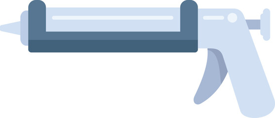 Professional glue gun for construction works and repairing, isolated illustration