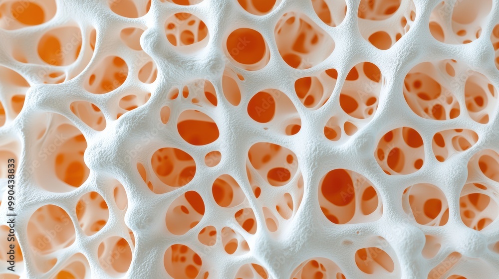 Poster abstract pattern of porous white structures