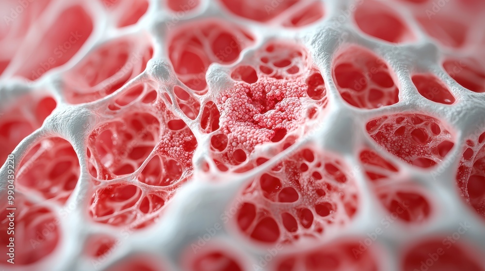 Poster intricate close-up of abstract cellular structure