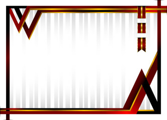 Black Red Certificate frame and Gold Ribon