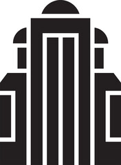 Office Tower Glyph Icon
