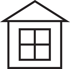 House Icon Line Illustration