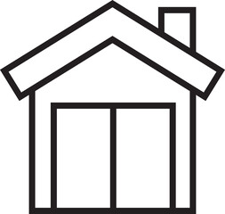 House Icon Line Illustration