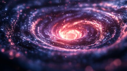 Abstract Swirling Galaxy of Light and Color