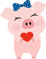 Cute Pink Pig