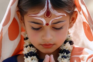 Fototapeta premium Bhai Dooj is the last day of Diwali, this is the day brothers and sisters, when sisters pray for the long life of their brothers and in return they receive gifts.