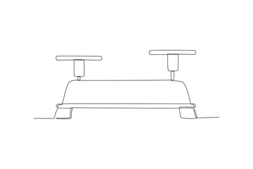 Simple continuous line drawing of work balance and work life balance. Work life balance minimalist concept.