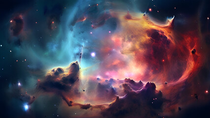 Fototapeta premium space nebula and galaxy